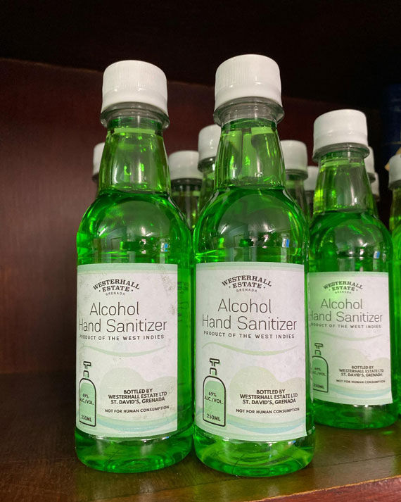 Grenada distilleries switch to producing sanitizing solution