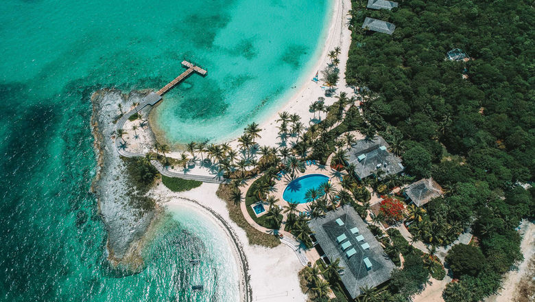 Royal Island, Cuvee’s private island in the Bahamas. The company has had a handful of clients rent properties to self-isolate.
