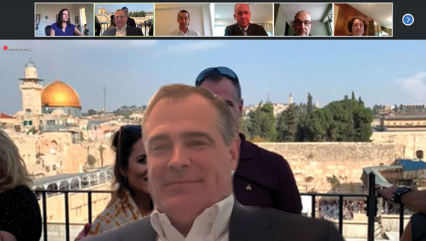ASTA CEO Zane Kerby at the virtual seder organized by Israel's Ministry of Tourism.