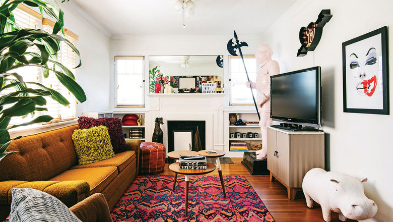 A living room at an Airbnb Plus accommodation in Los Angeles.