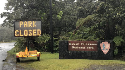 Hawaii Volcanoes National Park closed March 22 due to the Covid-19 pandemic.
