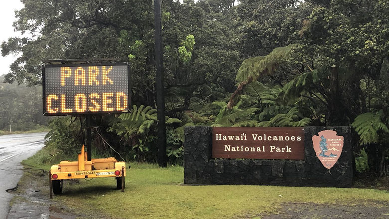 Hawaii Volcanoes National Park closed March 22 due to the Covid-19 pandemic.