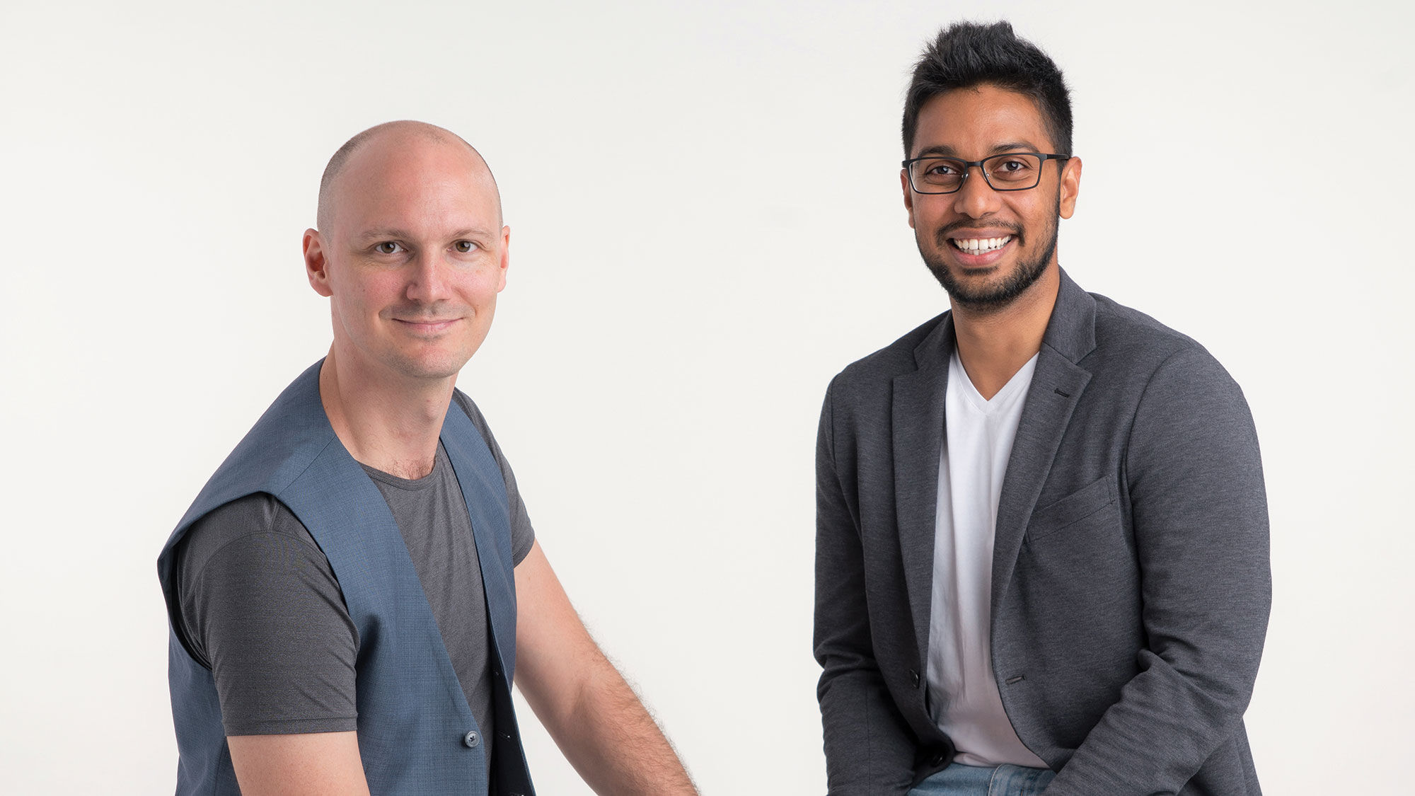 SensorFlow cofounders Max Pagel (left) and Saikrishnan Ranganathan.