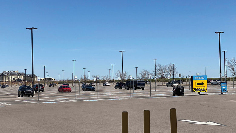 A lot at the Parking Spot's Denver Airport location was almost empty on a recent Monday.