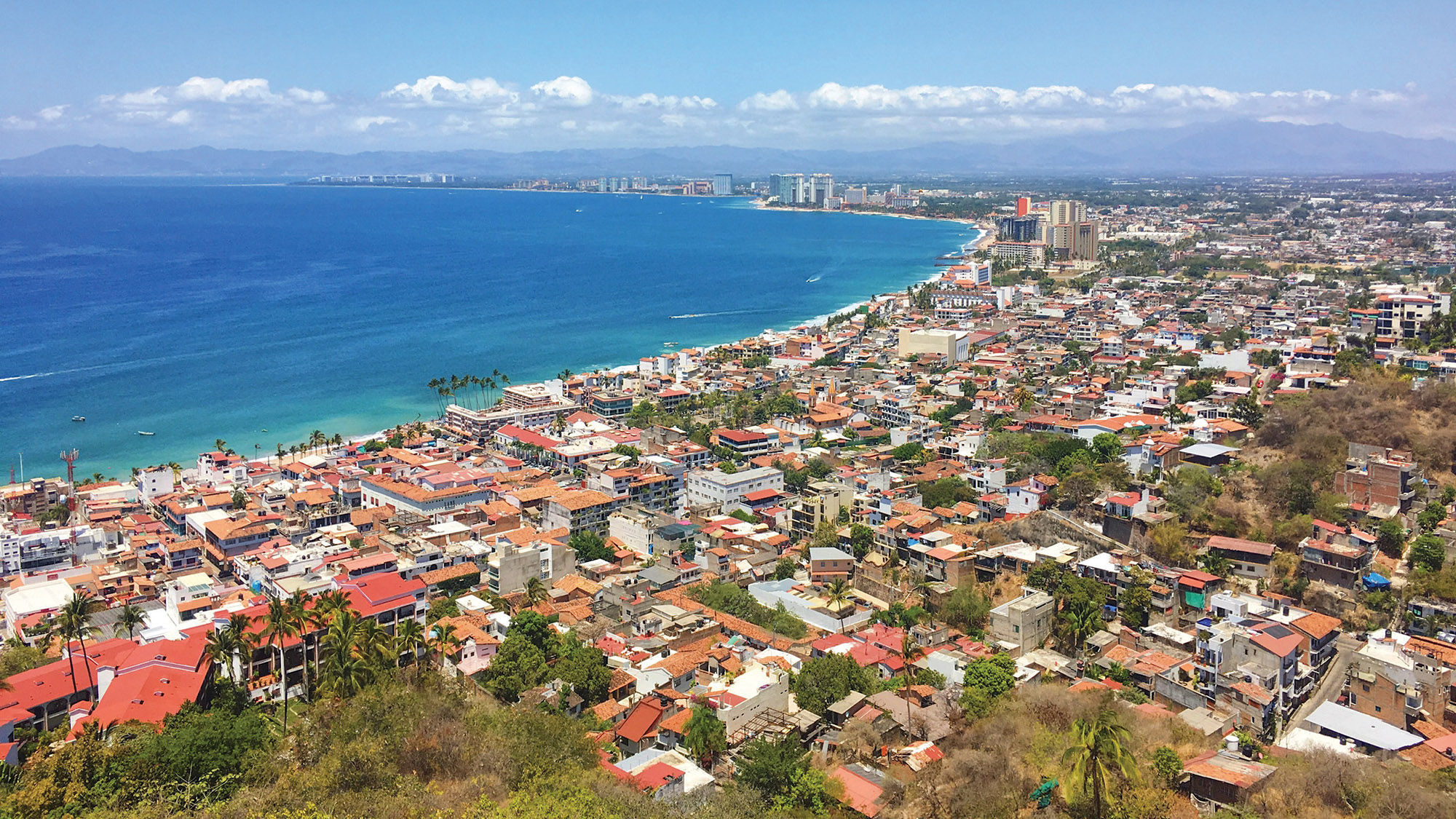 An aerial view of Puerto Vallarta in the Mexican state of Jalisco.