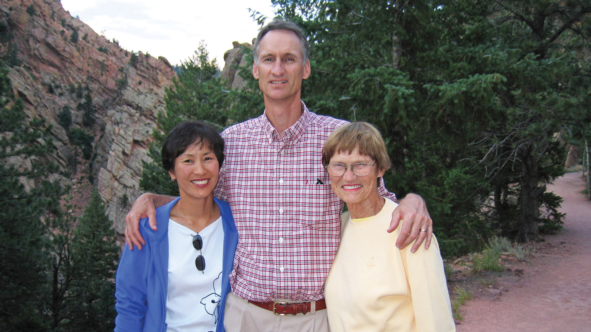 From left, Karen, Don and the late Muriel "Mitzi" Wood, who founded Gold Key Travel in Longmont, Colo., in 1966.