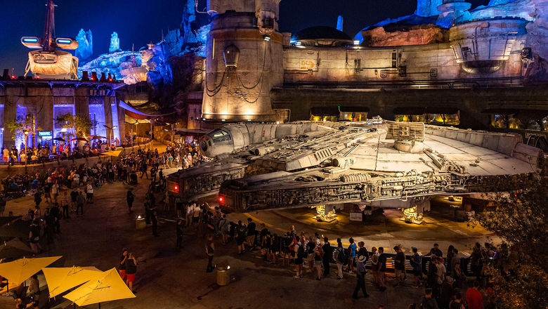 The crowded opening day for Star Wars: Galaxy's Edge at Disney's Hollywood Studios in August 2019.