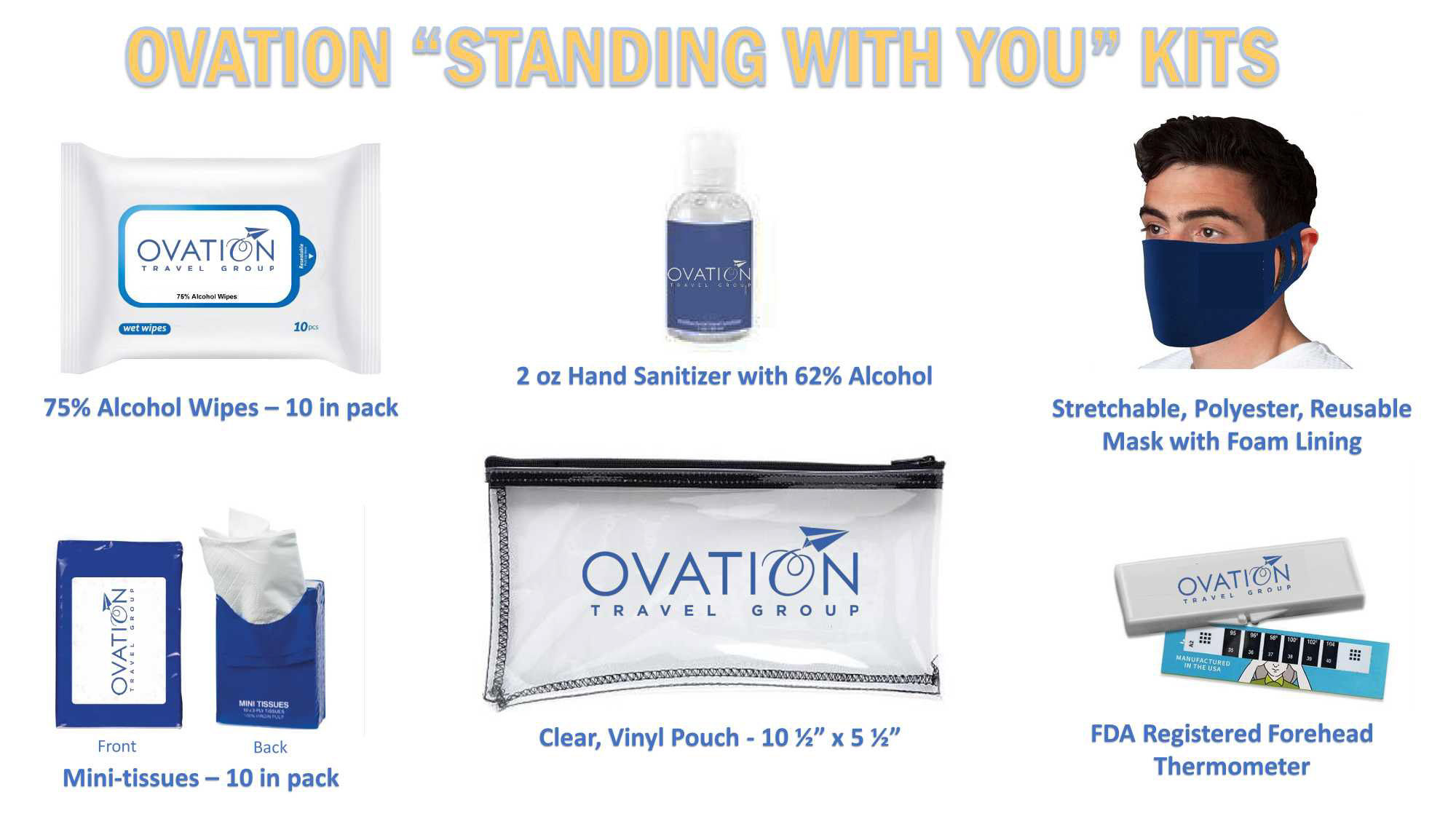 Ovation Travel Group sends corona care kits to clients
