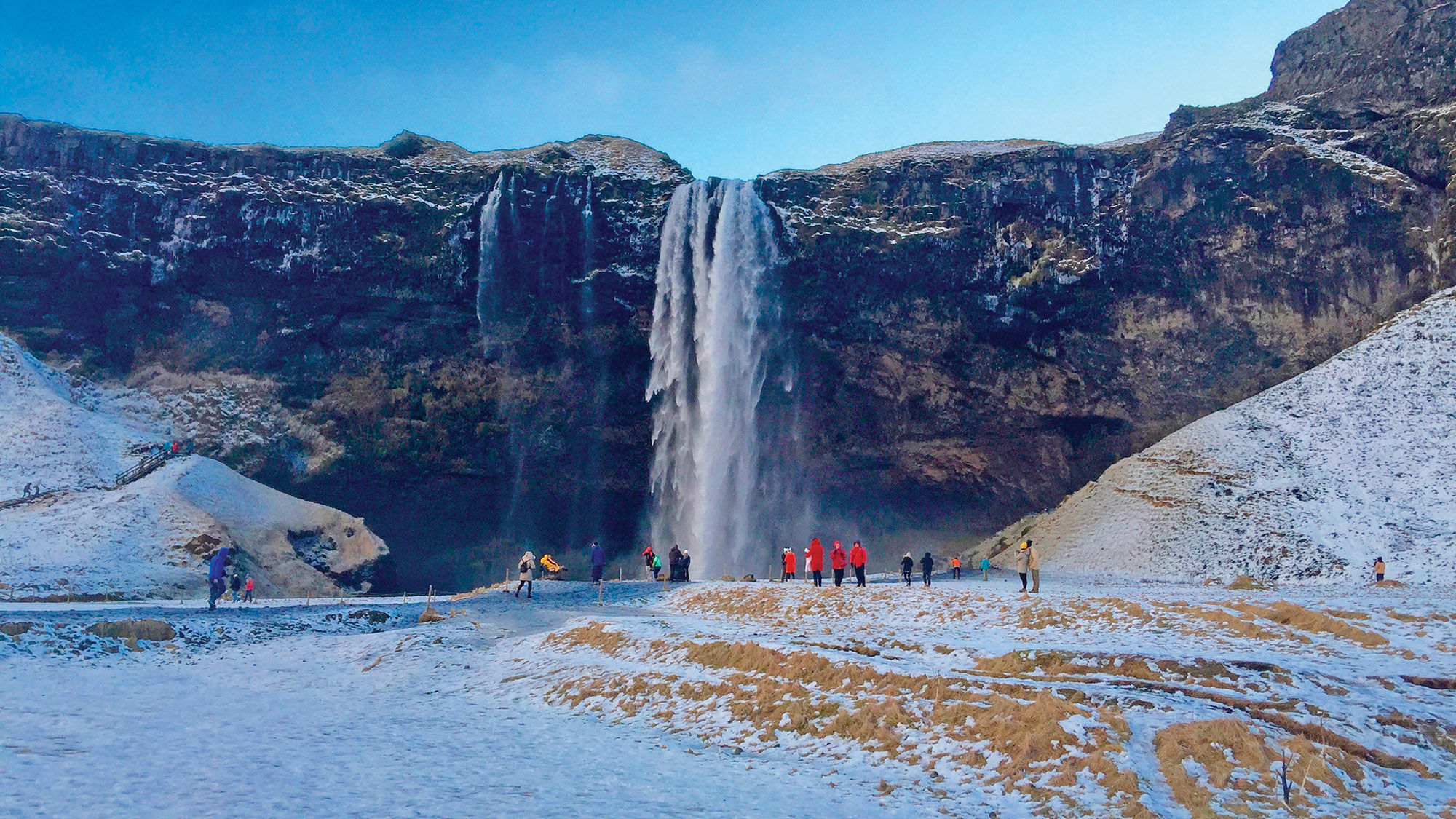 The Rangarping Eystra waterfall in southern Iceland, prior to the Covid-19 pandemic.