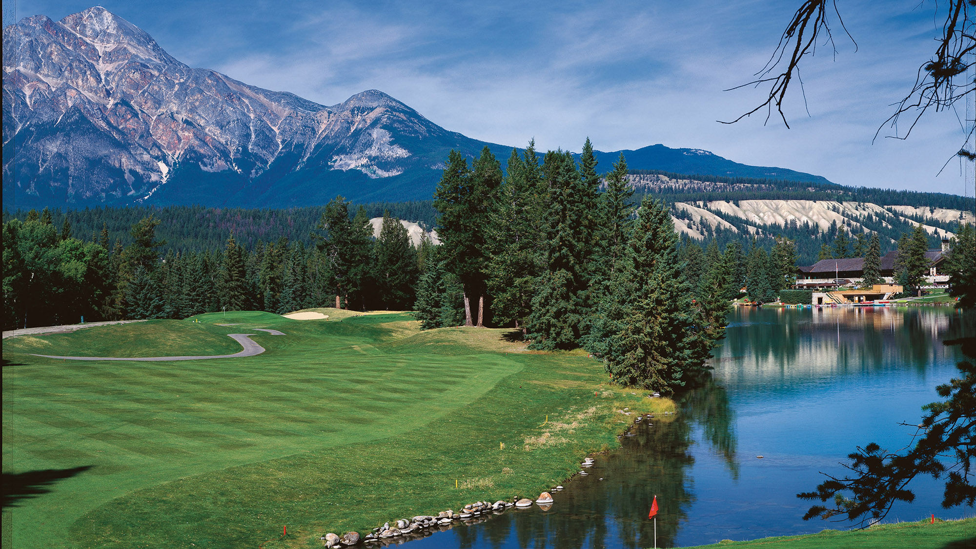 The golf course at the Fairmont Jasper Park Lodge.