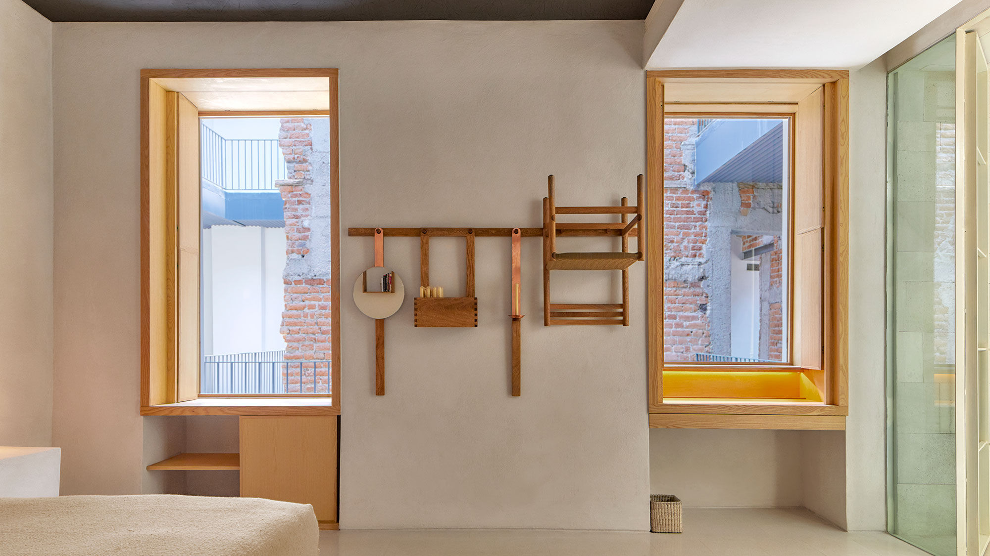 Rooms at the Circulo Mexicano in Mexico City are highlighted by high-end, locally designed accents.