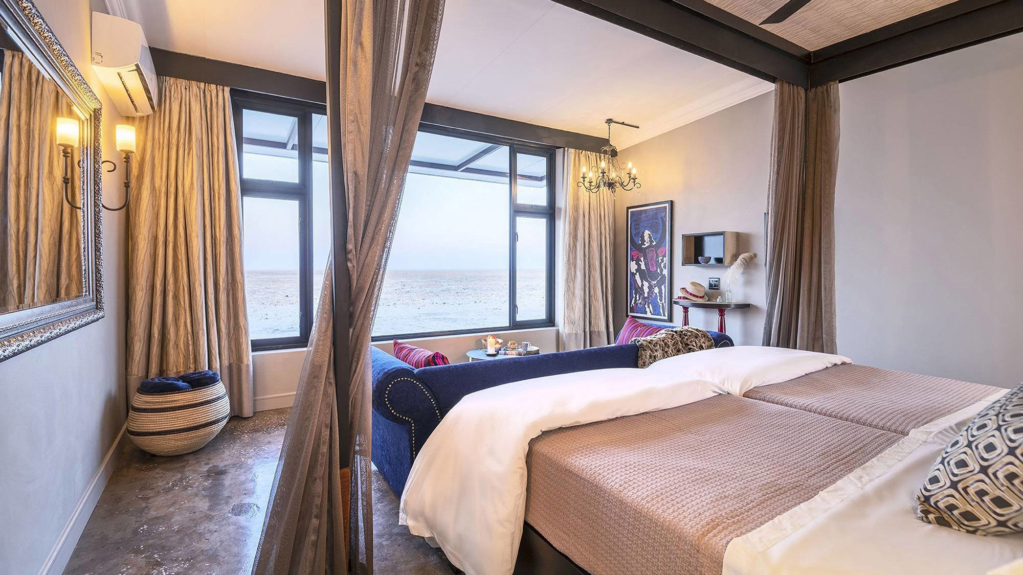 A guestroom at the Etosha King Nehale.