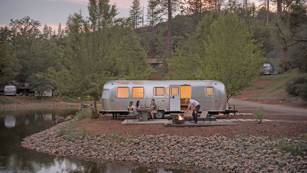 An Airstream trailer, one of the popular methods for domestic travel, particularly during the pandemic. An Airstream trailer, one of the popular methods for domestic travel, particularly during the pandemic.