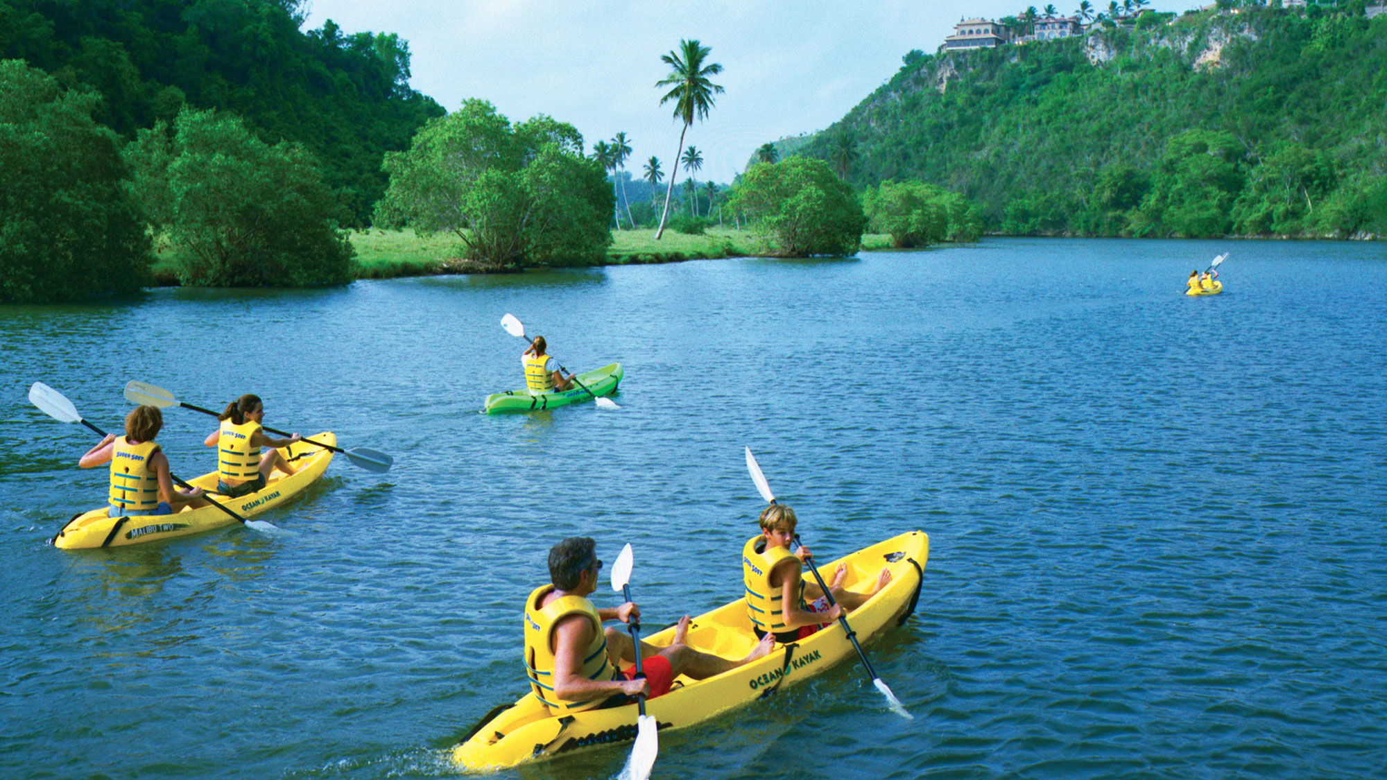 Kayaking is a family activity offered at Casa de Campo in the Dominican Republic.