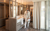 Silversea's chief marketing officer Barbara Muckermann toured the Origin and approved of the size of the walk-in closets, saying they were bigger than her own.