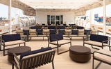 An outdoor lounge on the Silver Origin.