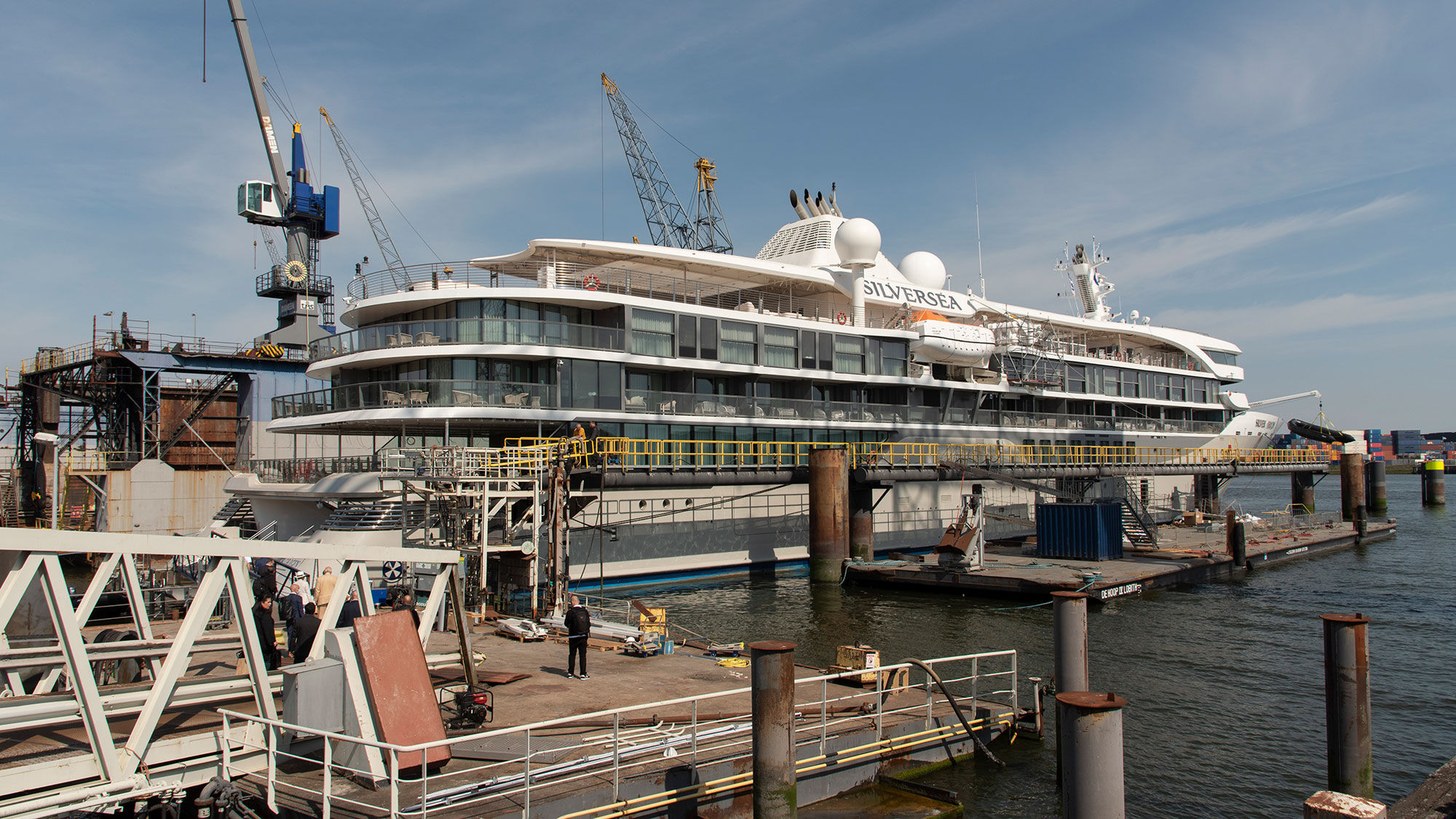 The Silver Origin was delivered in a ceremony June 3 after Dutch shipyard De Hoop employed some creative practices to continue work.