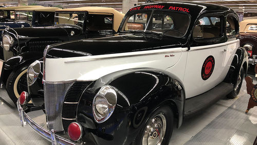 A 1940 Ford Tudor on display is from the first year of the Florida Highway Patrol. A 1940 Ford Tudor on display is from the first year of the Florida Highway Patrol.