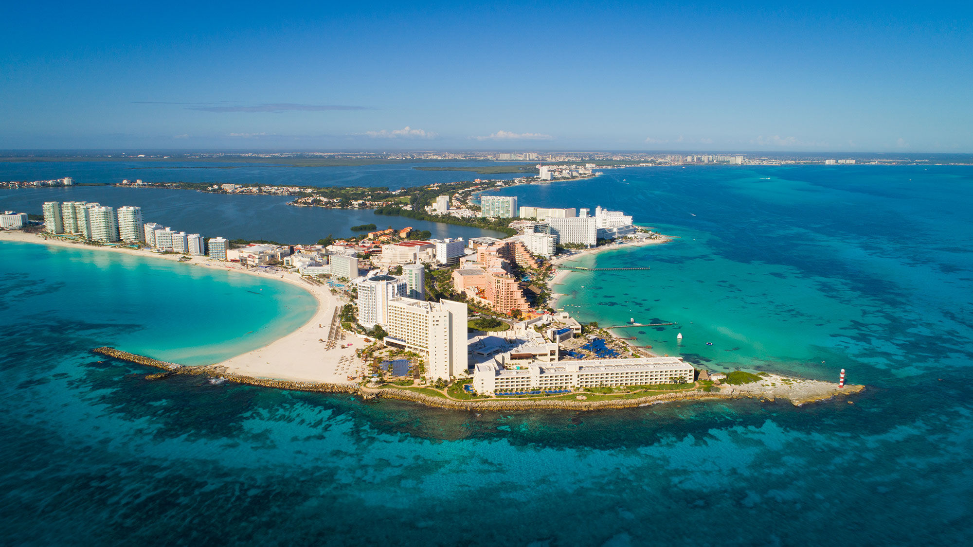 Cancun's hotel zone.