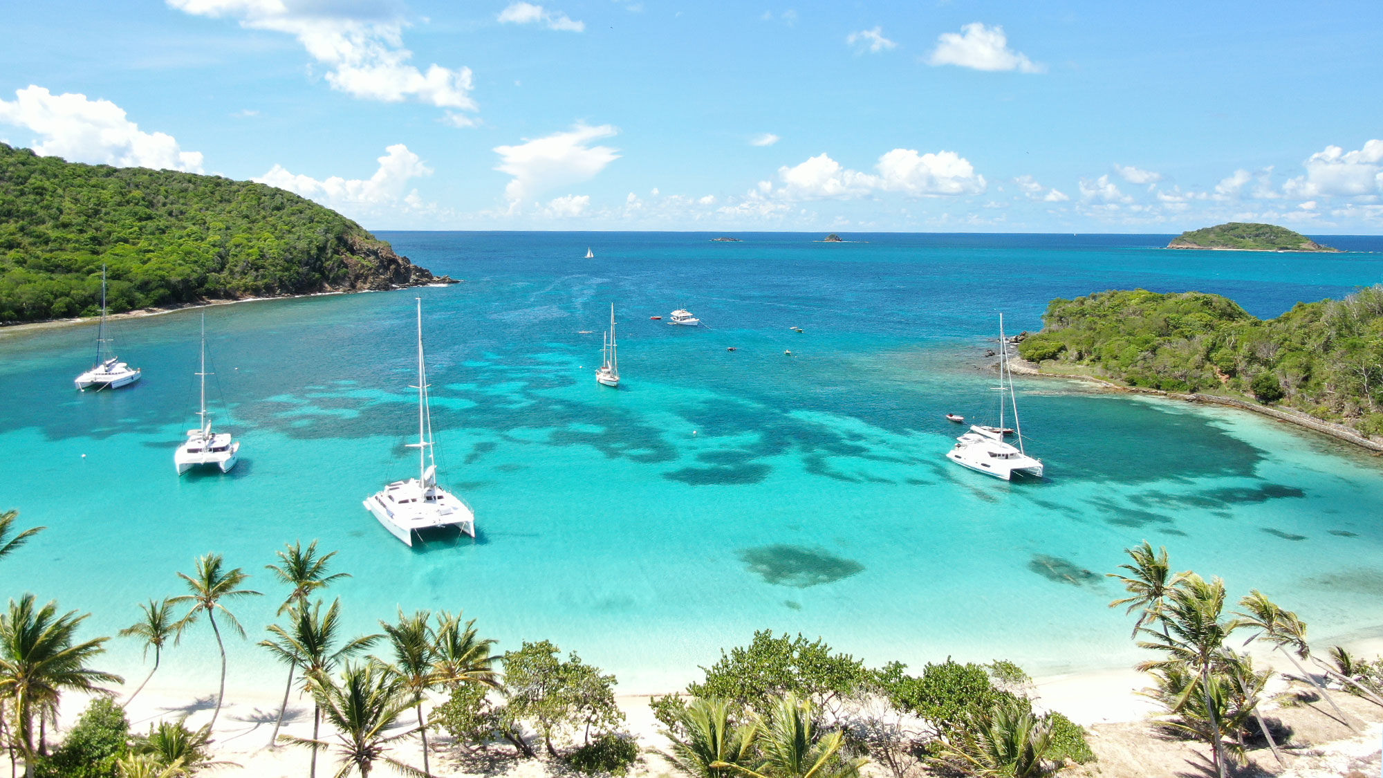 Salt Whistle Bay on Mayreau Island in the Grenadines.