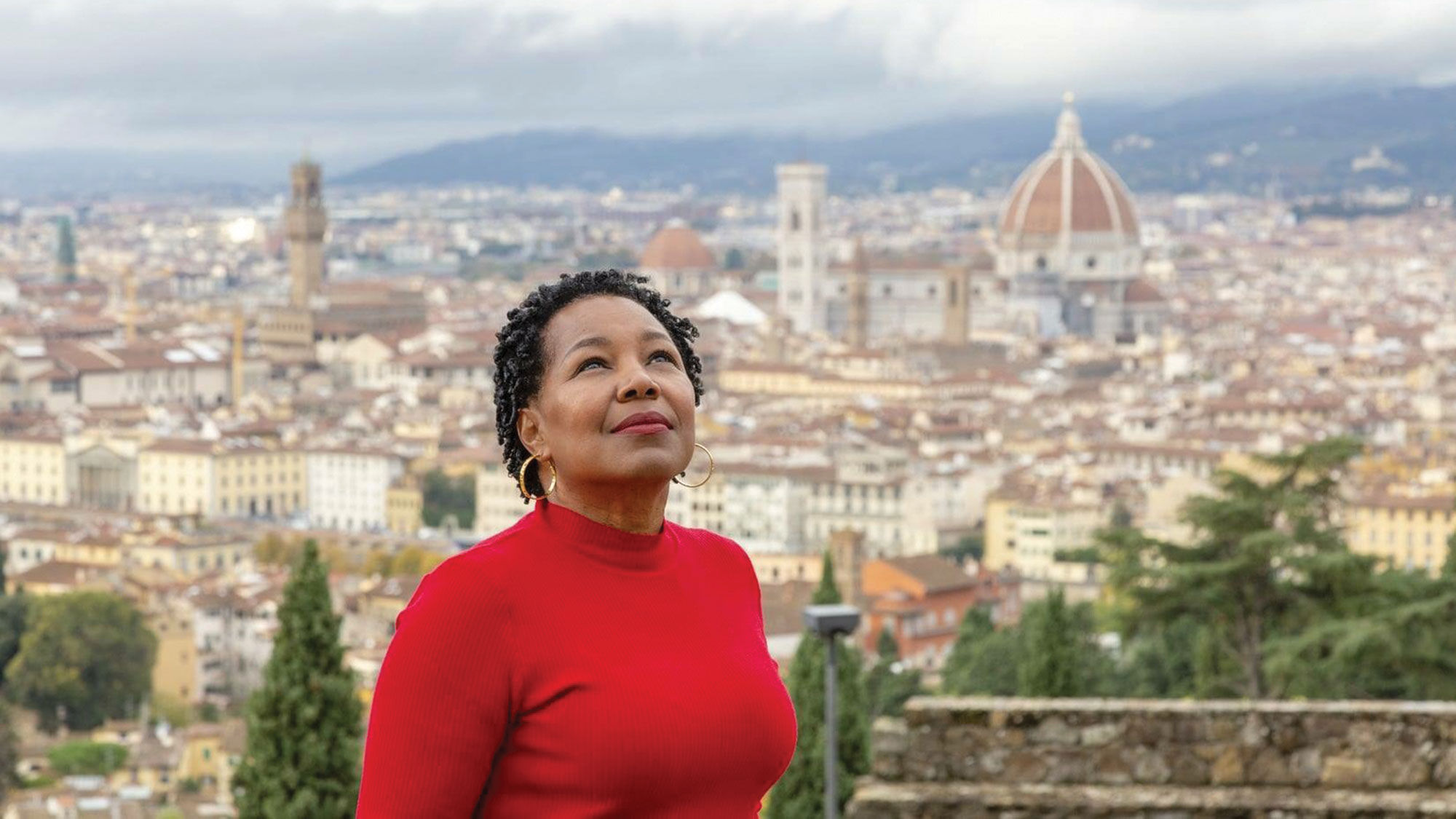 Margie Jordan at the Piazzale Michelangelo in Florence. The agency owner and industry educator says she has a love affair with Italy.