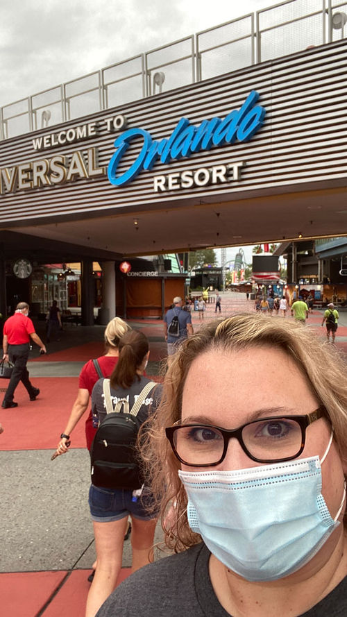 Sonya Little says she got used to wearing a face mask in the parks. Sonya Little says she got used to wearing a face mask in the parks.
