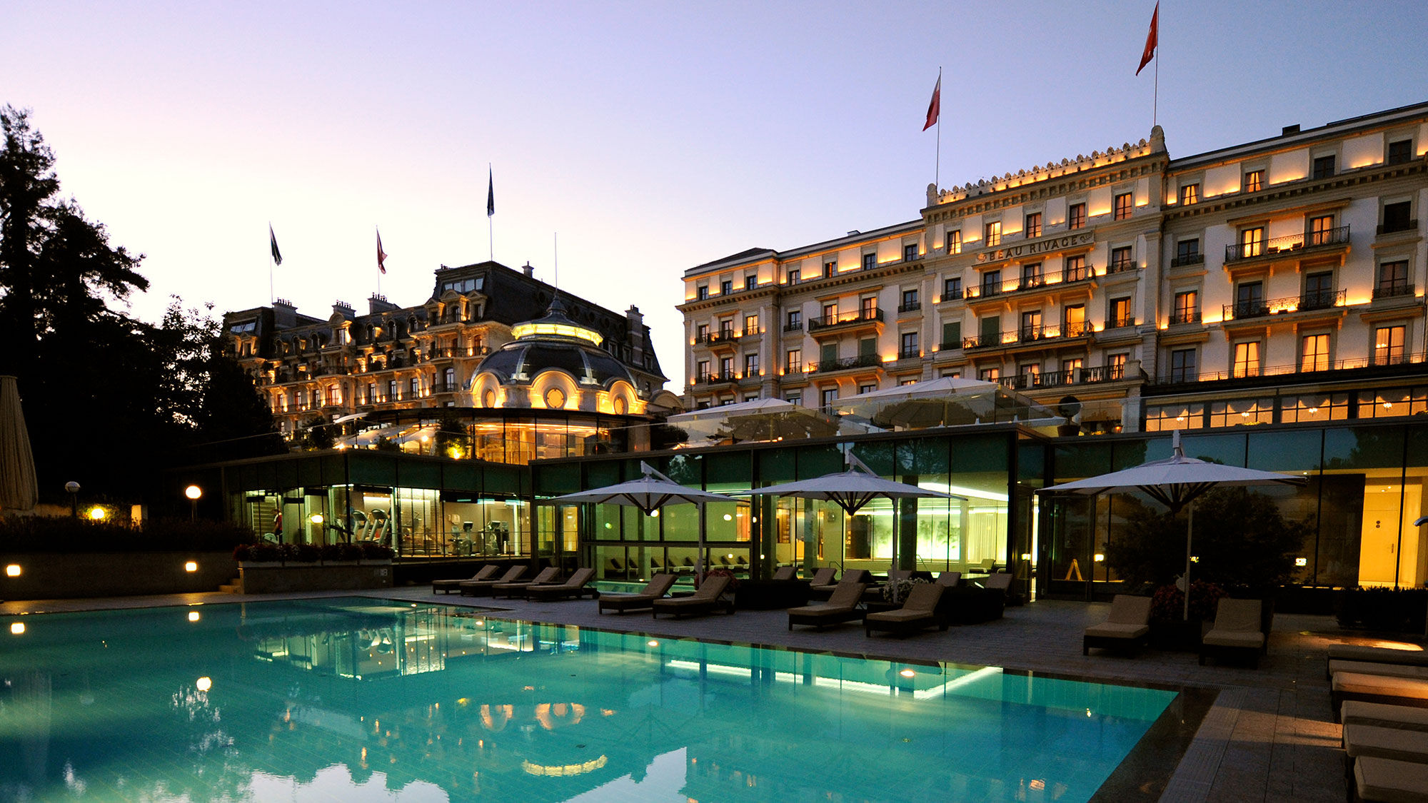 The Beau-Rivage Palace in Lausanne, Switzerland.