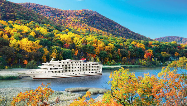 American Cruise Lines' American Constitution on the Hudson River. American Cruise Lines' American Constitution on the Hudson River.