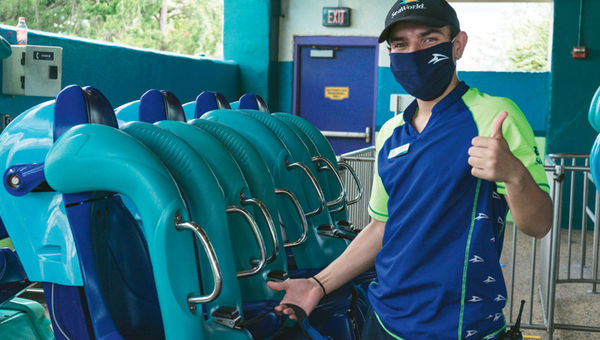 All SeaWorld Orlando employees and guests are required to wear face coverings. All SeaWorld Orlando employees and guests are required to wear face coverings.