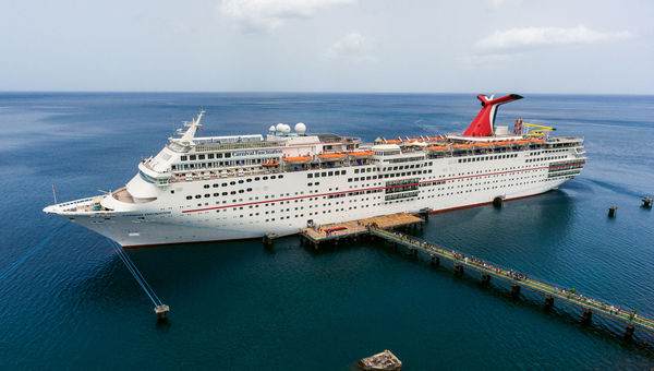 The Carnival Fascination, one of Carnival Cruise Line’s Fantasy class ships, the first of which debuted in 1990.