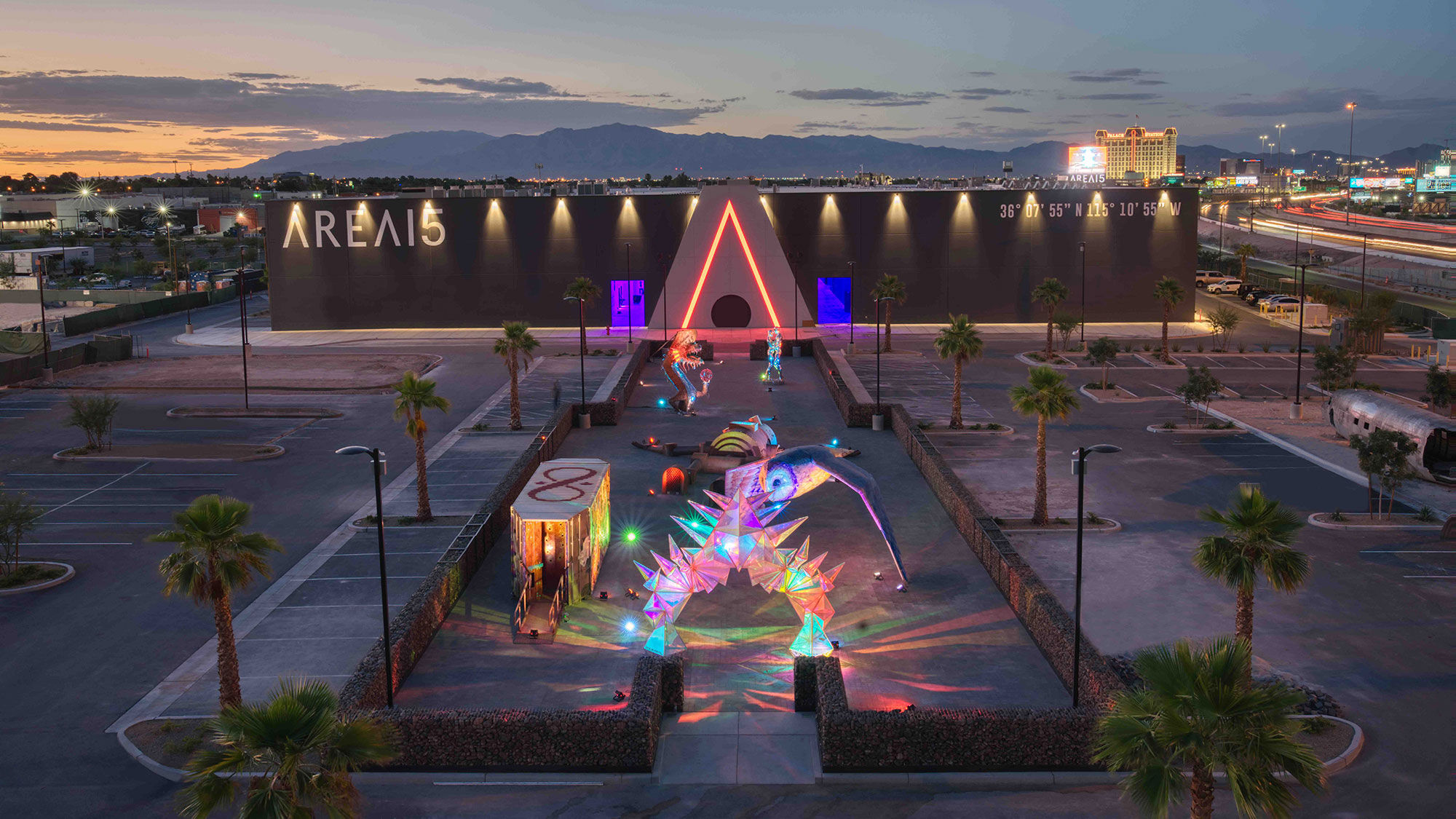 Large-scale works are featured at Art Island in Las Vegas.