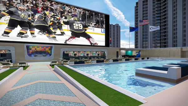 Circa's Stadium Swim, to open this year in downtown Las Vegas, will feature 30 cabanas and super cabanas hosting up to 25 guests each. Circa's Stadium Swim, to open this year in downtown Las Vegas, will feature 30 cabanas and super cabanas hosting up to 25 guests each.