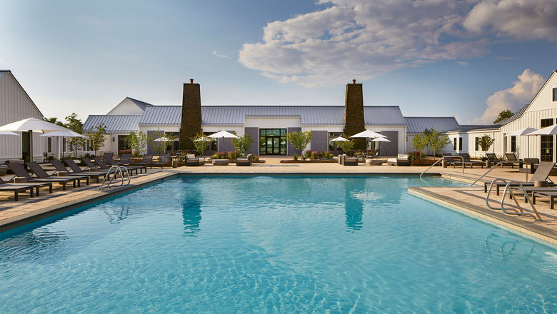 The pool at the Miraval Berkshires.