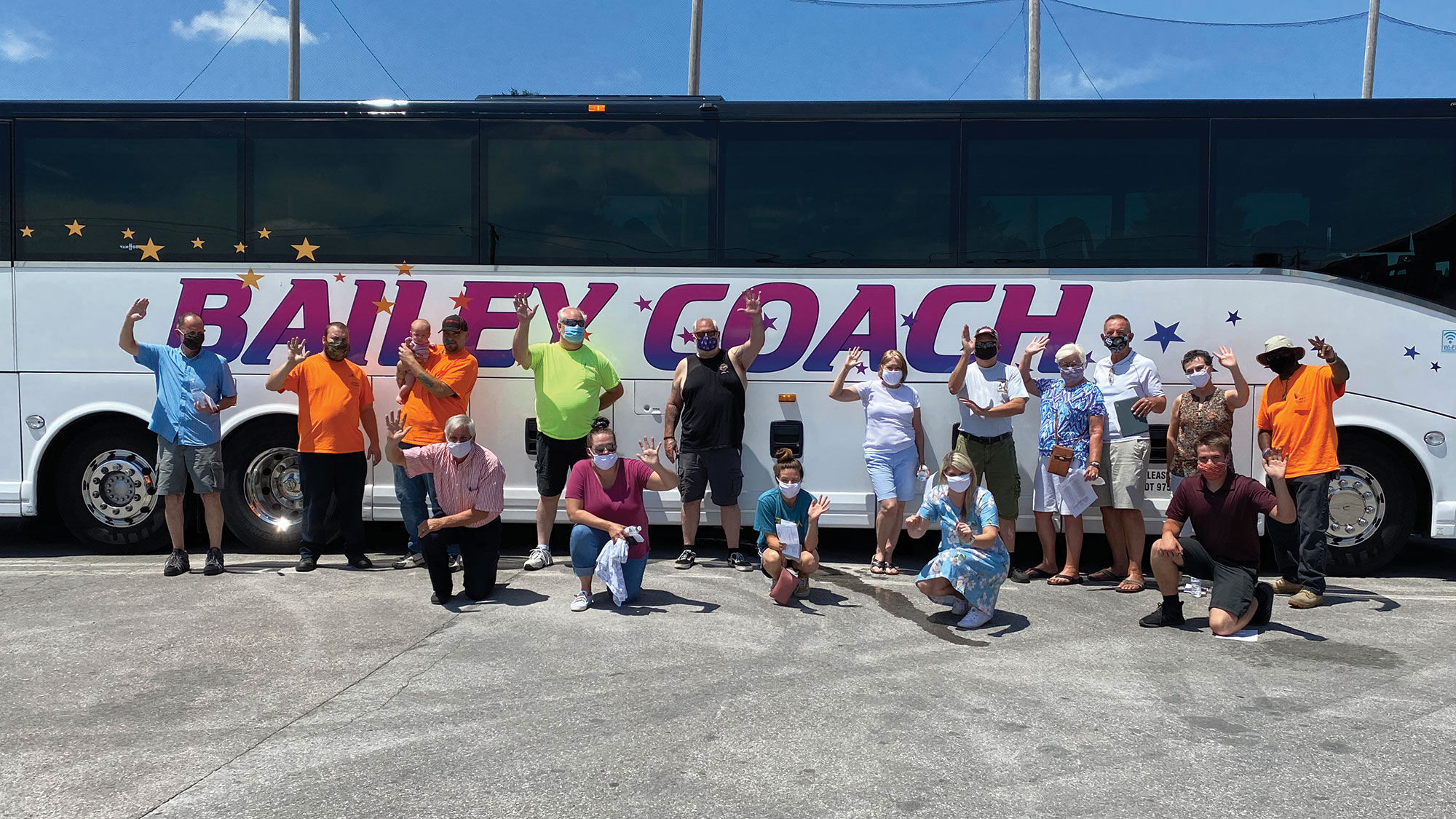 The Bailey’s Zero Hazard team after a staff meeting in July.