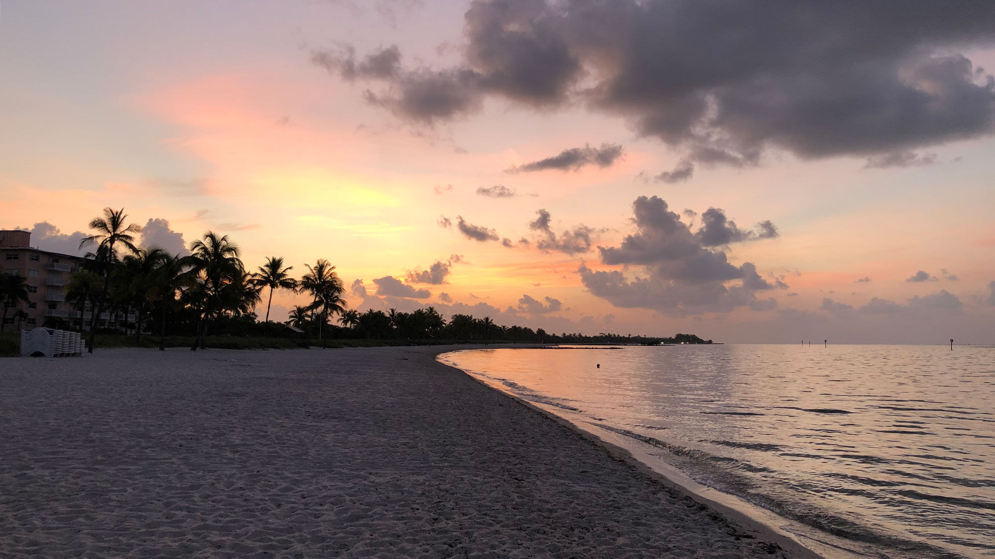 Sunrise on Smathers Beach, just a short walk from the Barbary Beach House Key West.