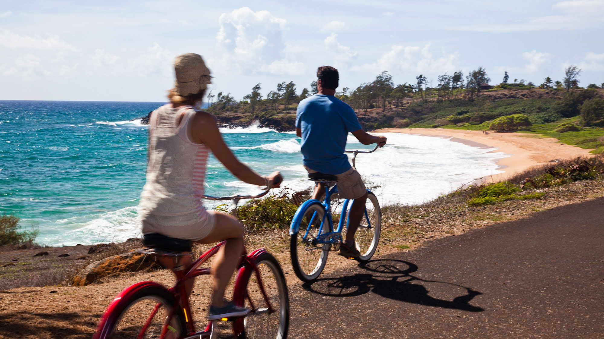 The Ke Ala Hele Makalae multi-use path stretches for 8 miles over two sections along Kauai's eastern coastline.