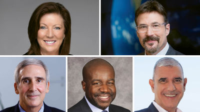 Clockwise from top left: Camille Olivere, a former sales exec at Norwegian Cruise Line; Richard Meadows, who was president of Seabourn; Larry PImentel, who was Azamara's CEO; Holland America Line's former president, Orlando Ashford; and Terry Thornton, who left a senior-level operations job at Carnival Cruise Line.
