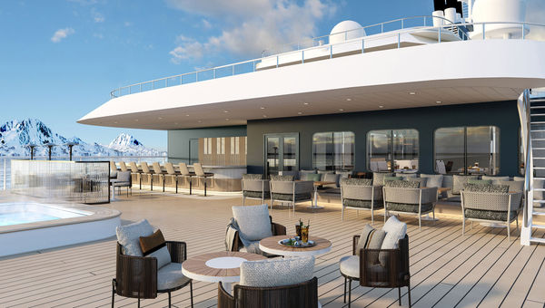 A rendering of the deck on the Minerva. A rendering of the deck on the Minerva.