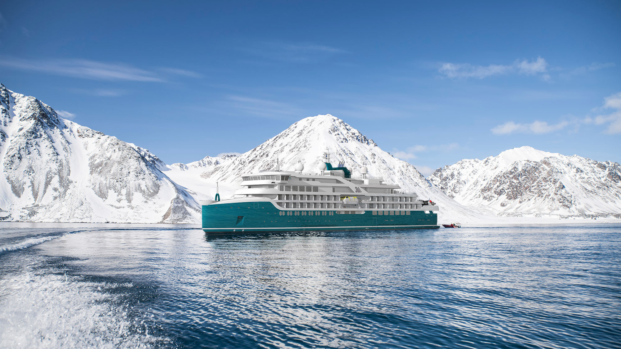 A rendering of Swan Hellenic's upcoming expedition ship, the Minerva.