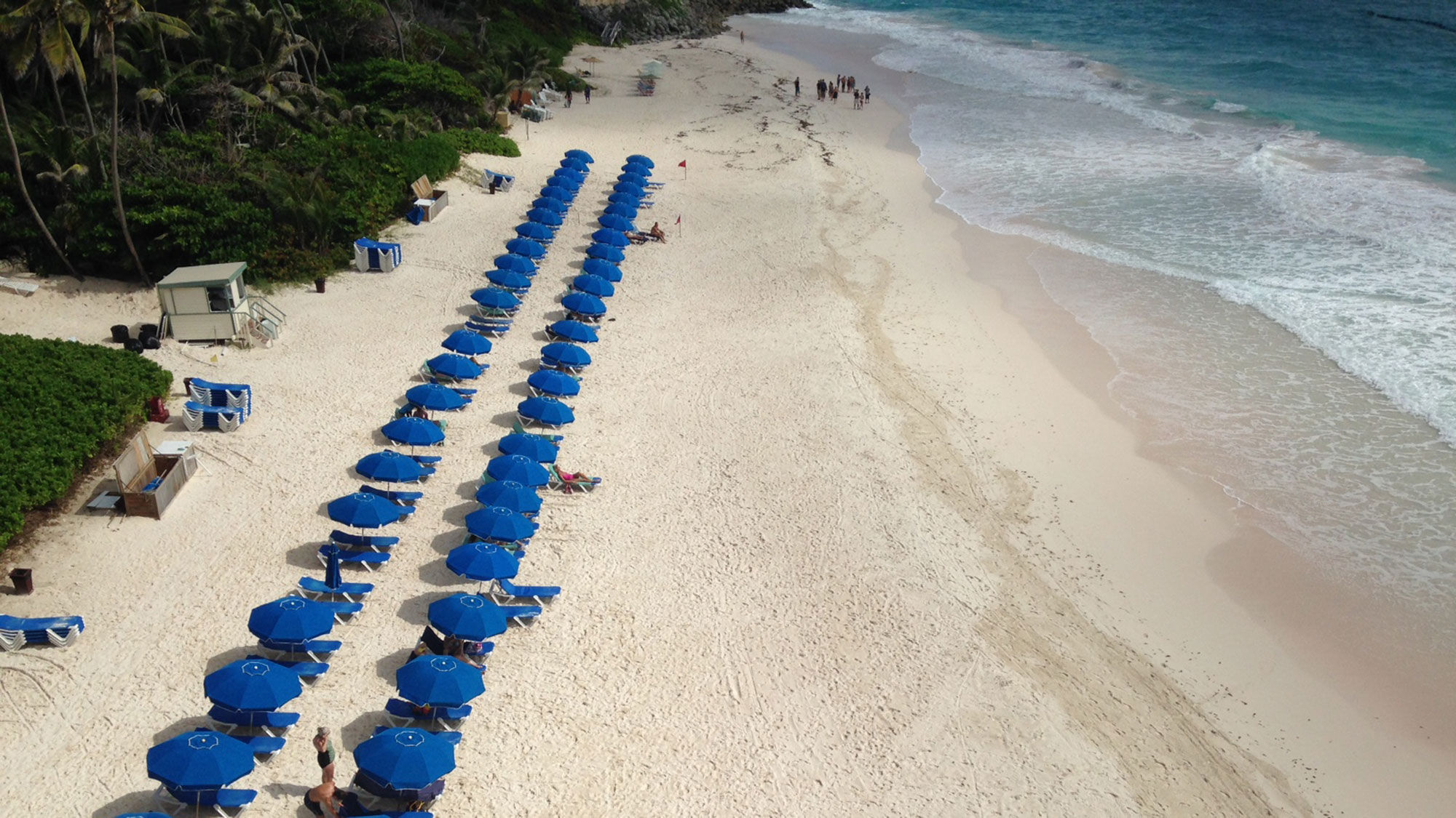 New Zoom background? Barbados introduced a visa that enables international visitors to stay on the island for up to a year. Pictured, Crane Beach in Barbados.