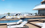 Rendering of the pool deck on the RCYC Evrima.