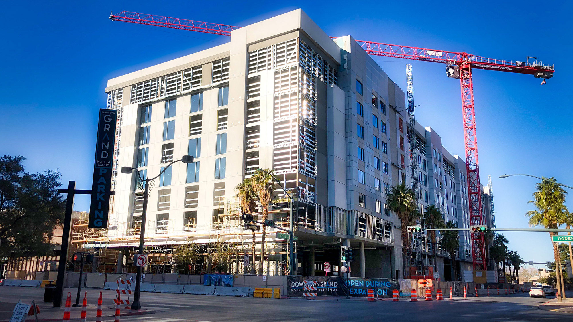 Construction of the Downtown Grand's Gallery Tower is nearing completion.