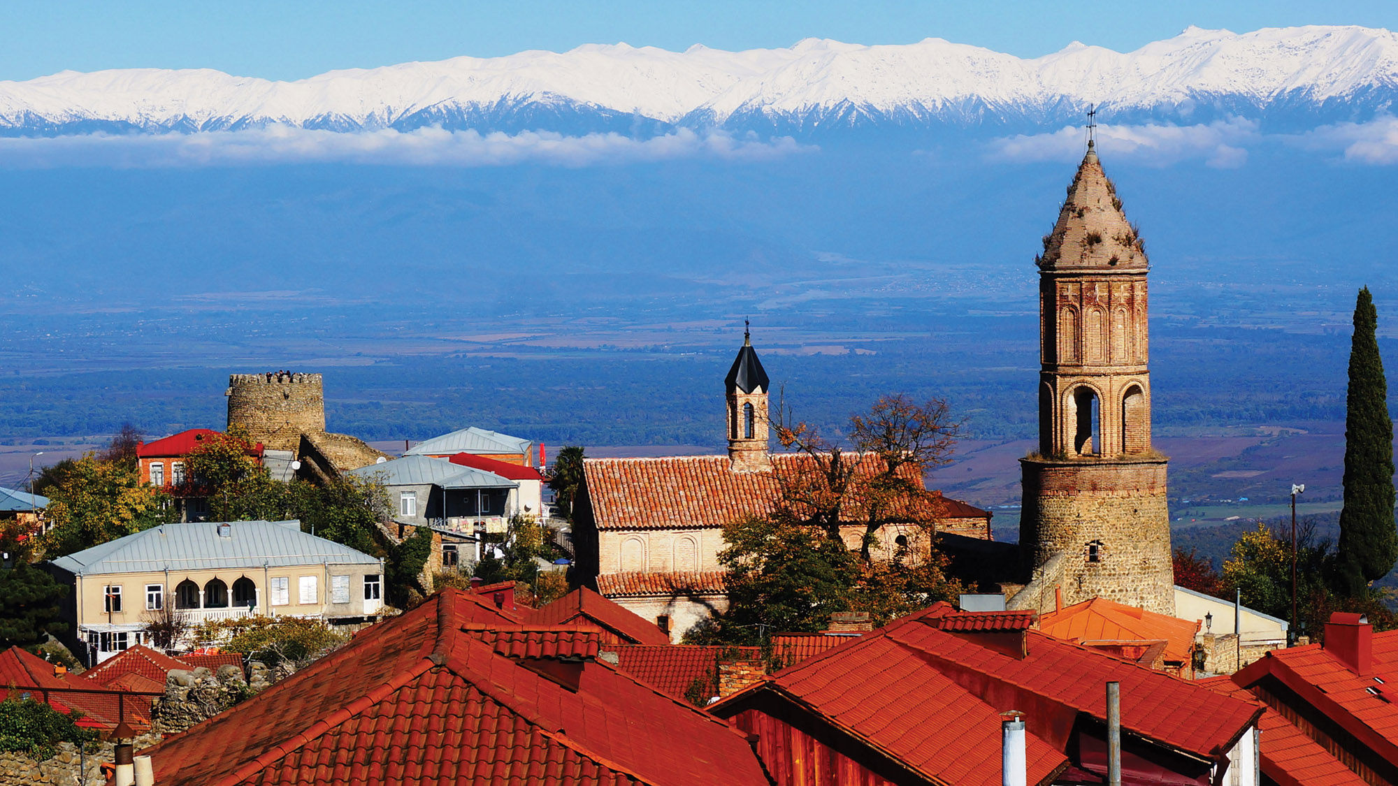 The hilltop town of Sighnaghi.