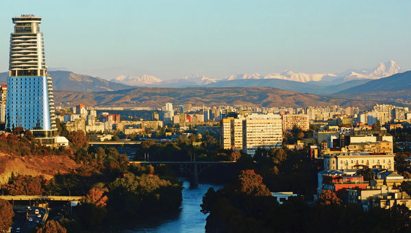 The skyline of Tbilisi, the capital of Georgia. The skyline of Tbilisi, the capital of Georgia.