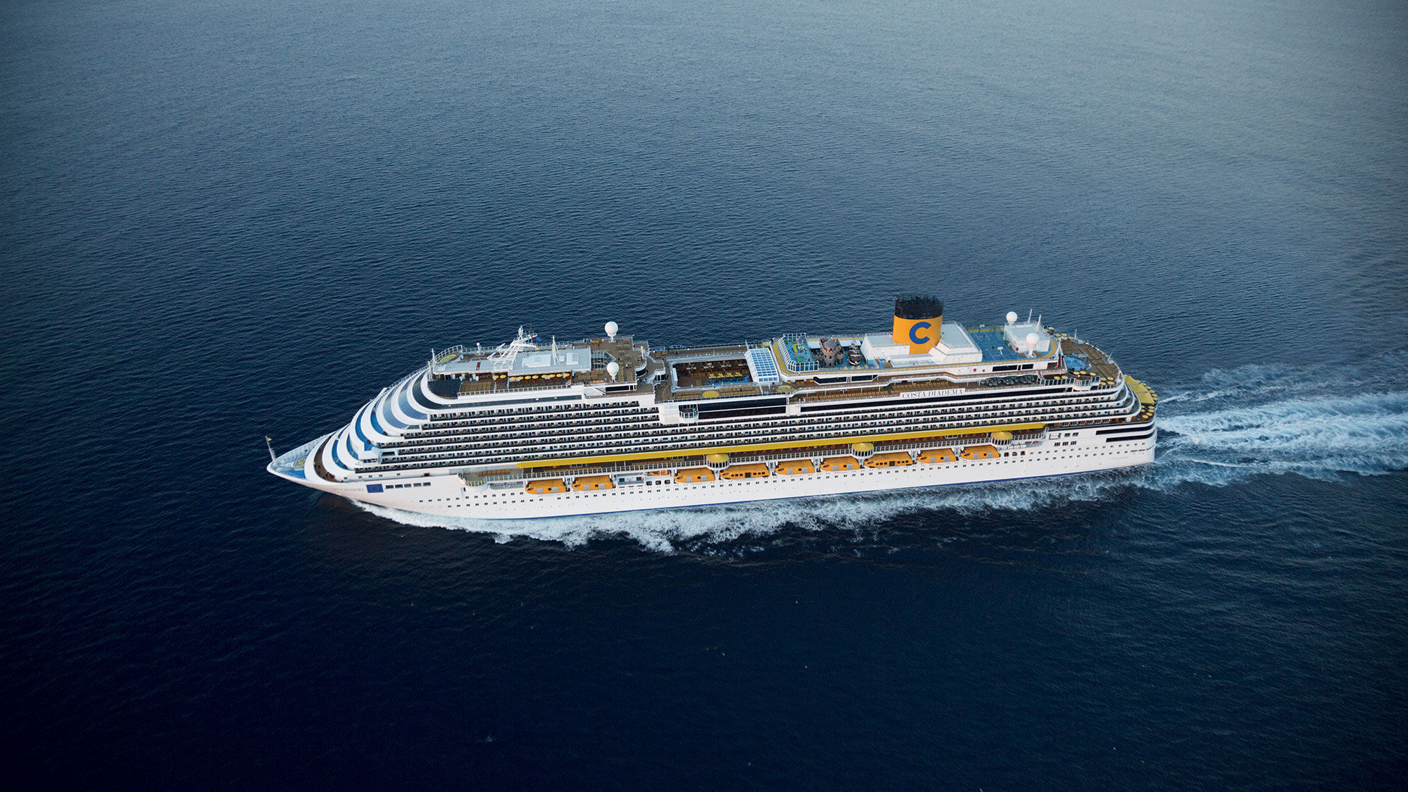 The Costa Diadema, which will start sailing in Italy in mid-September. Costa says it's testing all passengers for the coronavirus.