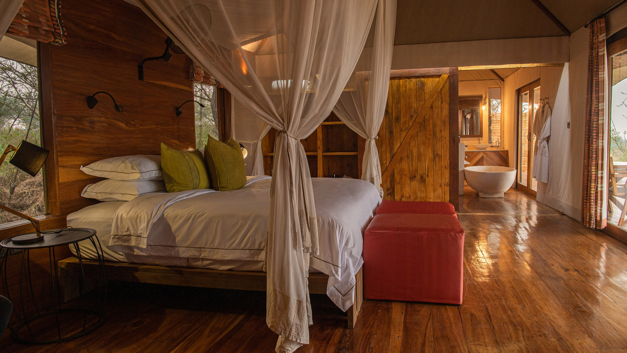 The family tent at Sayari Camp in Tanzania's Serengeti.