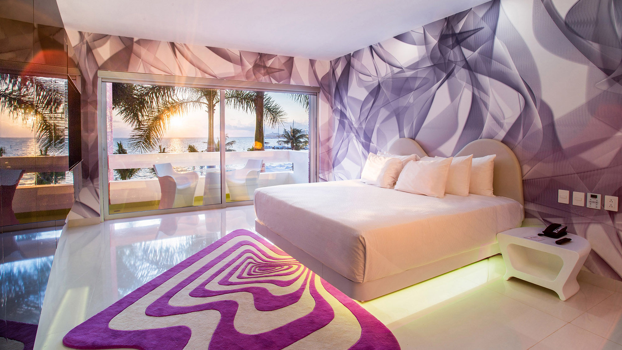 A guestroom at Temptation Cancun Resort.