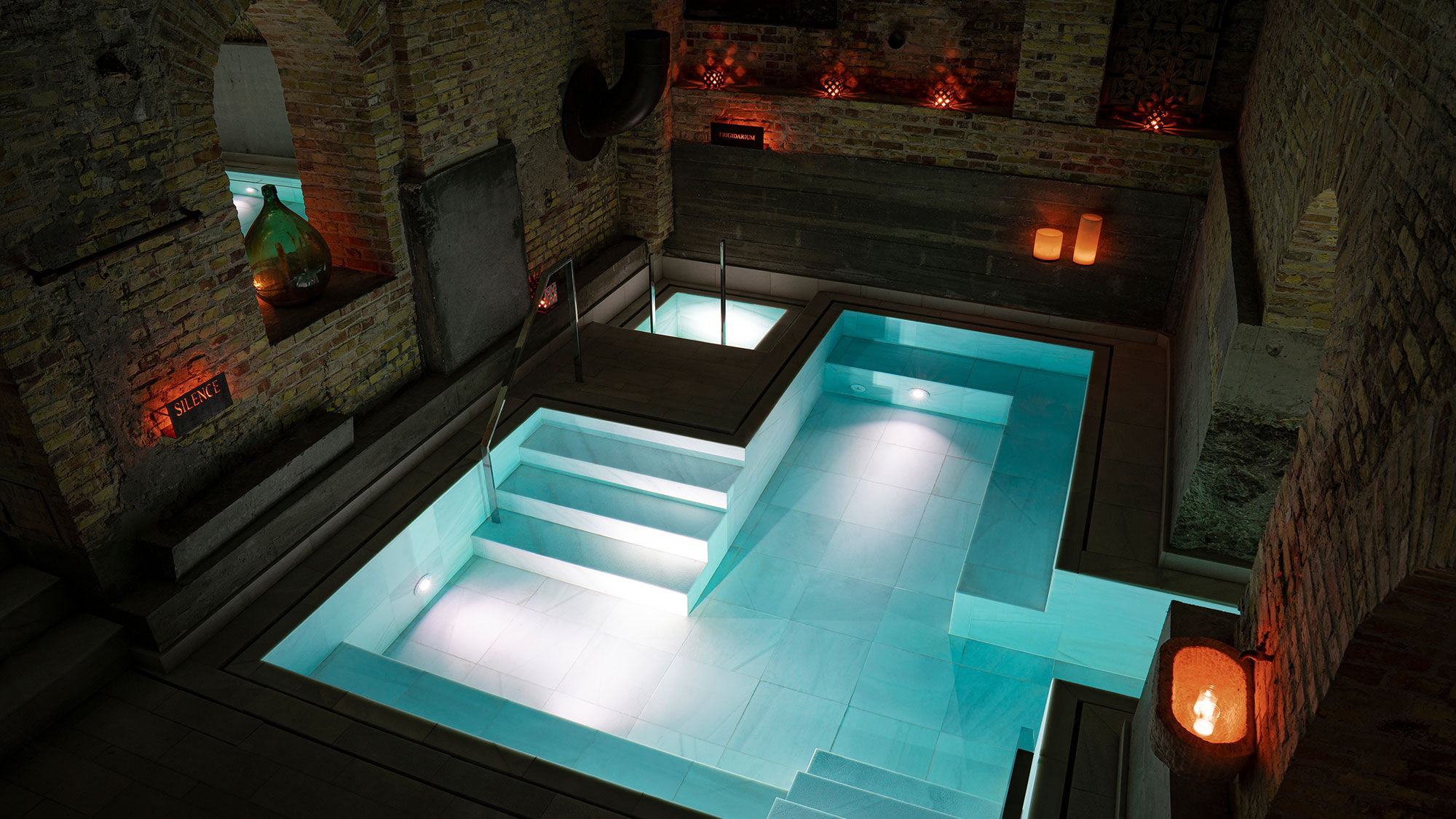 The AIRE Ancient Baths venue in Copenhagen is located in the historic Carlsberg brewery building.
