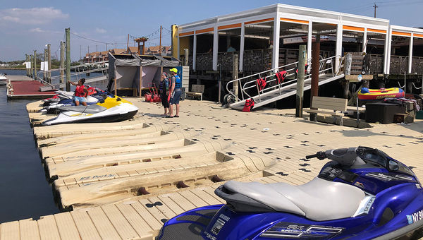 The dock at Rockaway Jet Ski in Far Rockaway, Queens. The dock at Rockaway Jet Ski in Far Rockaway, Queens.