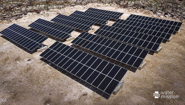 Solar panels have been installed in the Abacos to help to provide consistent energy for operating municipal water wells. Solar panels have been installed in the Abacos to help to provide consistent energy for operating municipal water wells.